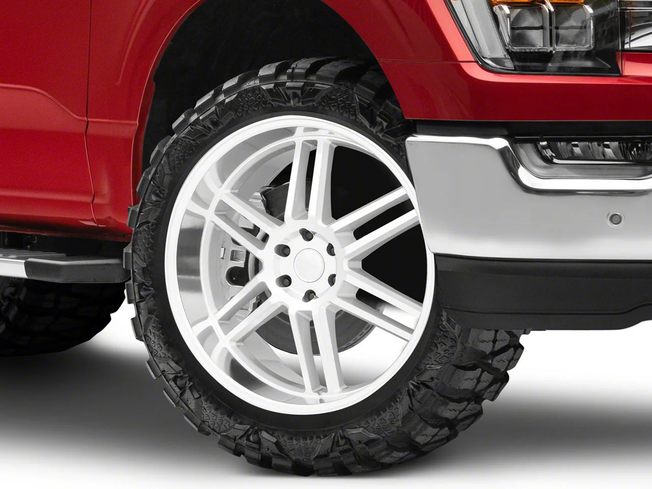Black Rhino Katavi Silver 6-Lug Wheel; 24x10; 30mm Offset (21-26 F-150)