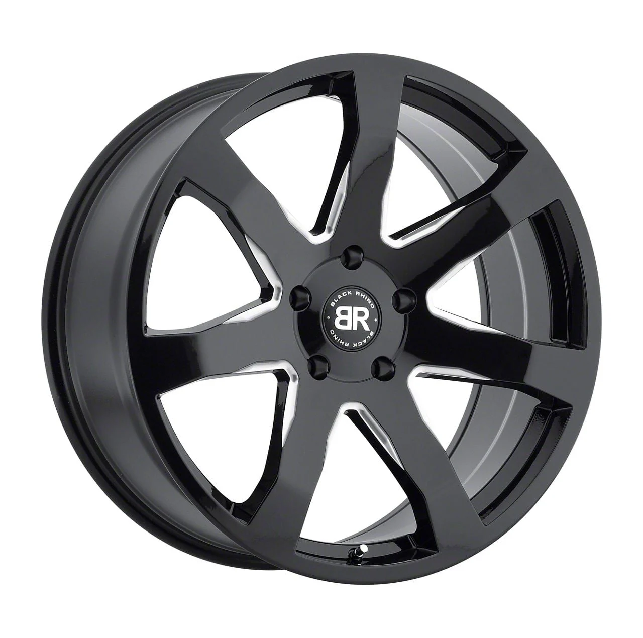 Black Rhino Mozambique Gloss Black Milled 6-Lug Wheel; 20x8.5; 30mm Offset (21-26 F-150)