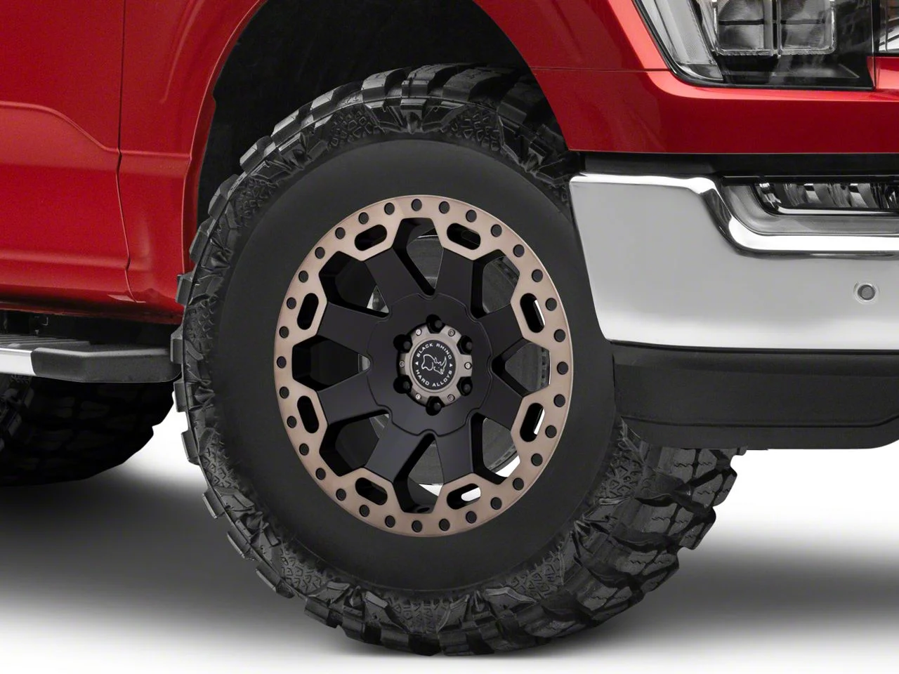 Black Rhino Warlord Matte Black with Machined Dark Tint Lip 6-Lug Wheel; 17x9; 12mm Offset (21-26 F-150)