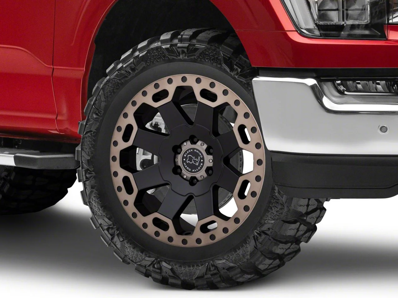 Black Rhino Warlord Matte Black with Machined Dark Tint Lip 6-Lug Wheel; 20x9; 12mm Offset (21-26 F-150)
