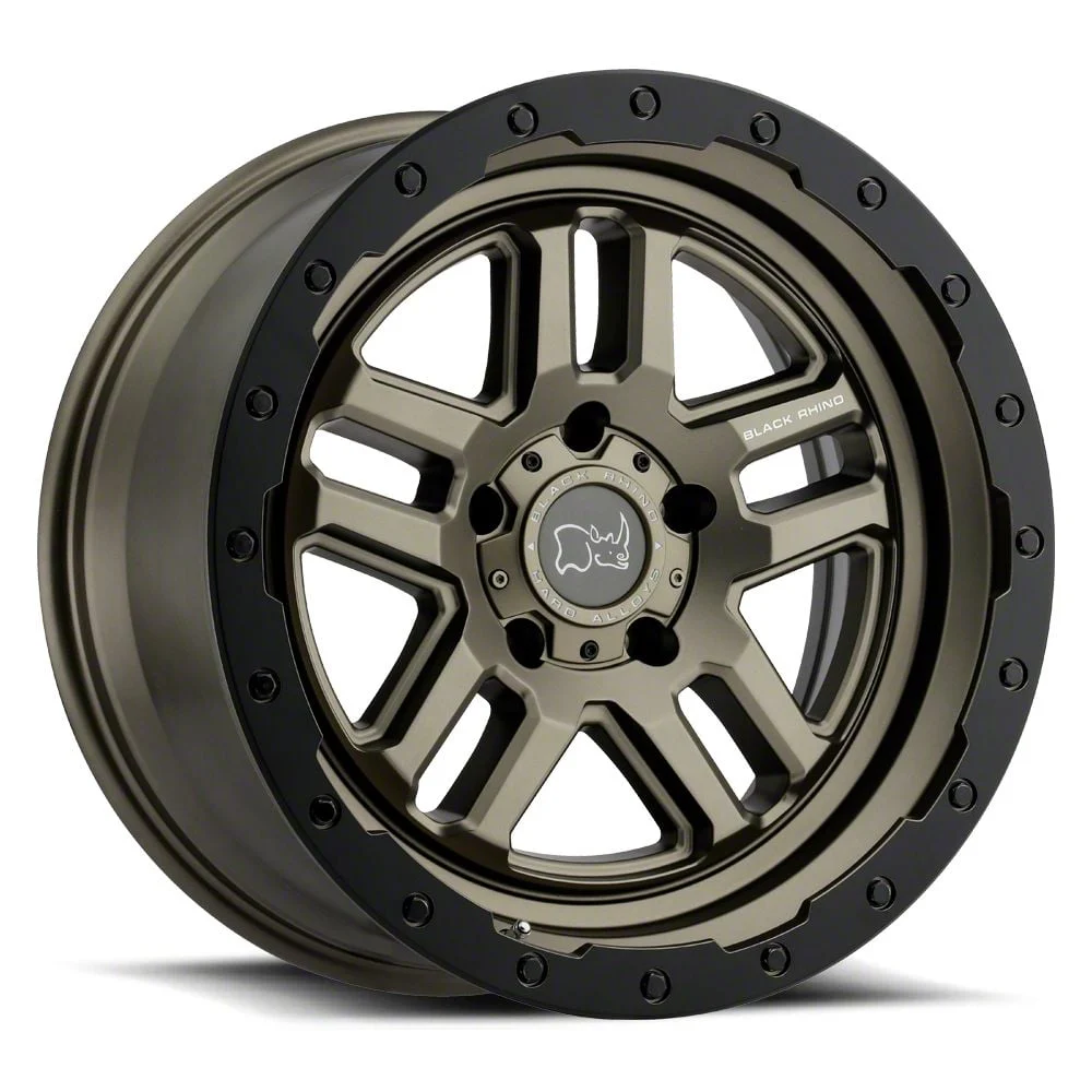Black Rhino Barstow Matte Bronze with Matte Black Lip 5-Lug Wheel; 18x9.5; 0mm Offset (09-18 RAM 1500)