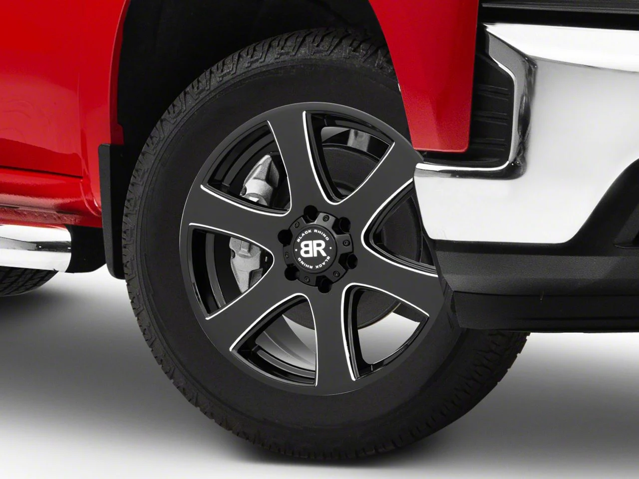 Black Rhino Haka Gloss Black Milled 6-Lug Wheel; 20x8.5; 45mm Offset (19-26 Silverado 1500)