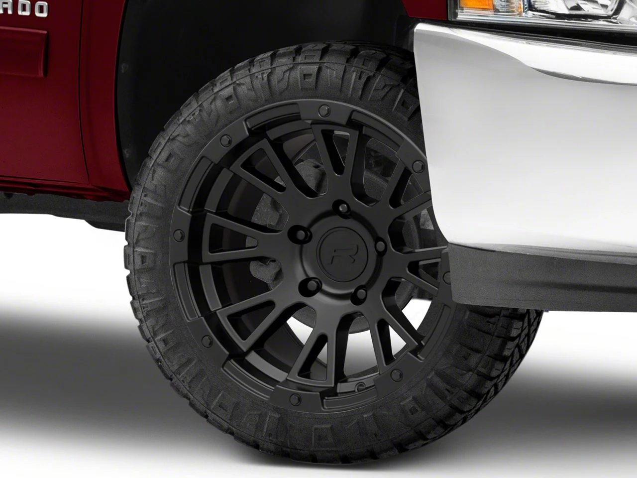Black Rhino Karoo Matte Black 6-Lug Wheel; 24x10; 20mm Offset (07-13 Silverado 1500)