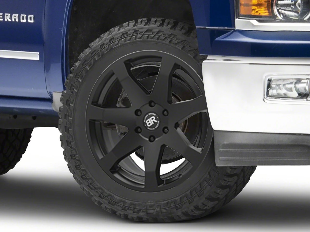 Black Rhino Mozambique Matte Black 6-Lug Wheel; 22x9.5; 25mm Offset (14-18 Silverado 1500)