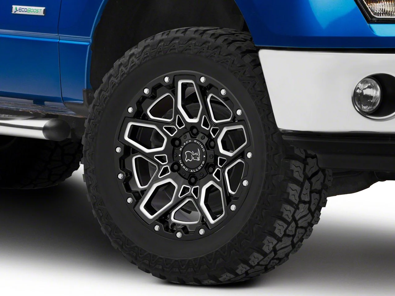 Black Rhino Shrapnel Gloss Black Milled 6-Lug Wheel; 20x9.5; 12mm Offset (09-14 F-150)