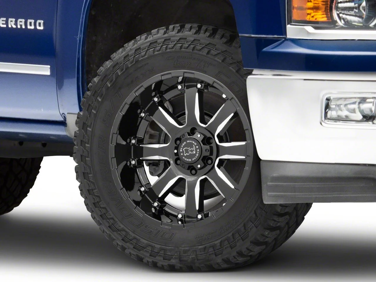 Black Rhino Sierra Gloss Black Milled 6-Lug Wheel; 20x9; 12mm Offset (14-18 Silverado 1500)