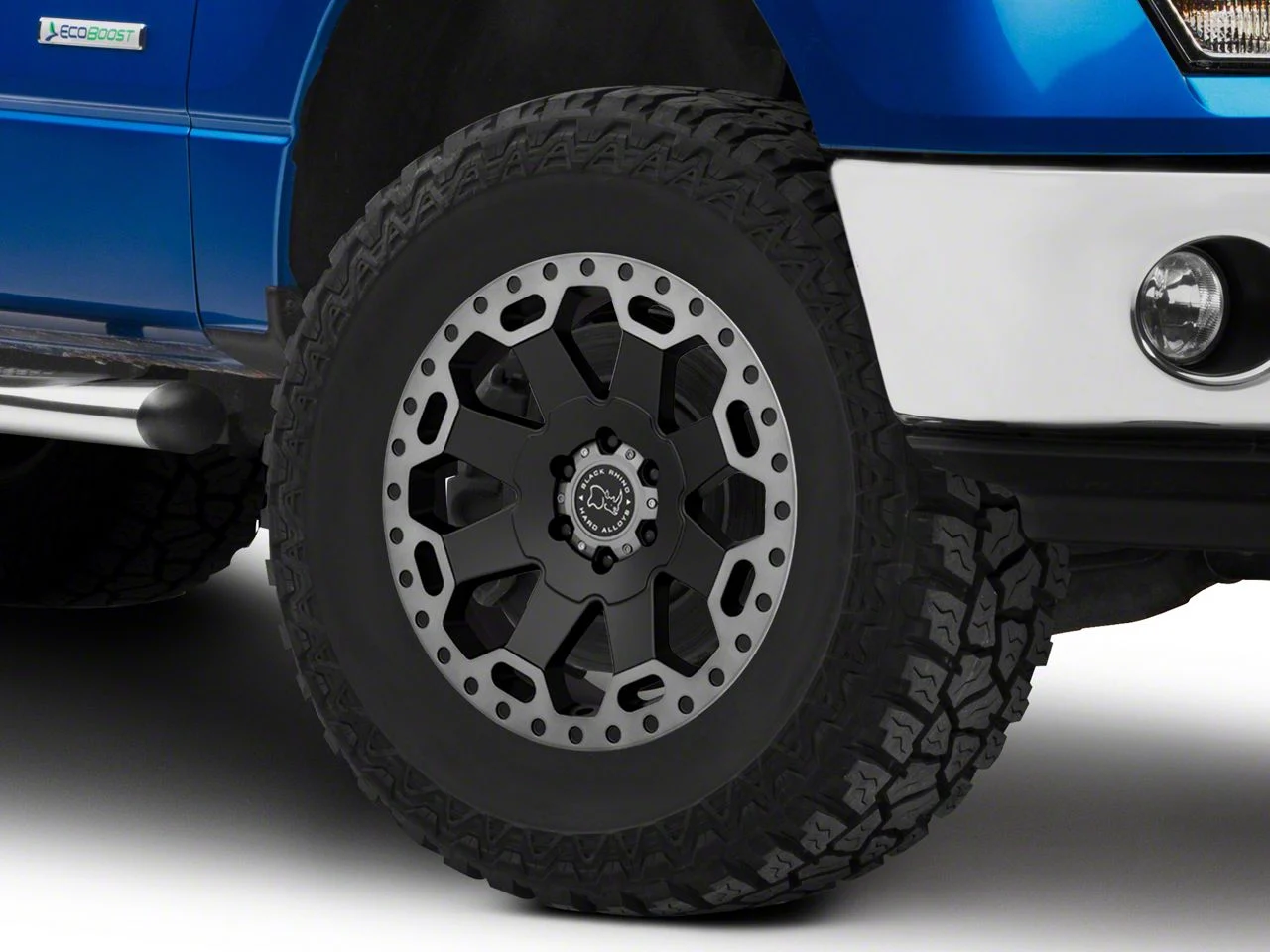 Black Rhino Warlord Matte Black with Machined Dark Tint Lip 6-Lug Wheel; 17x9; 12mm Offset (09-14 F-150)