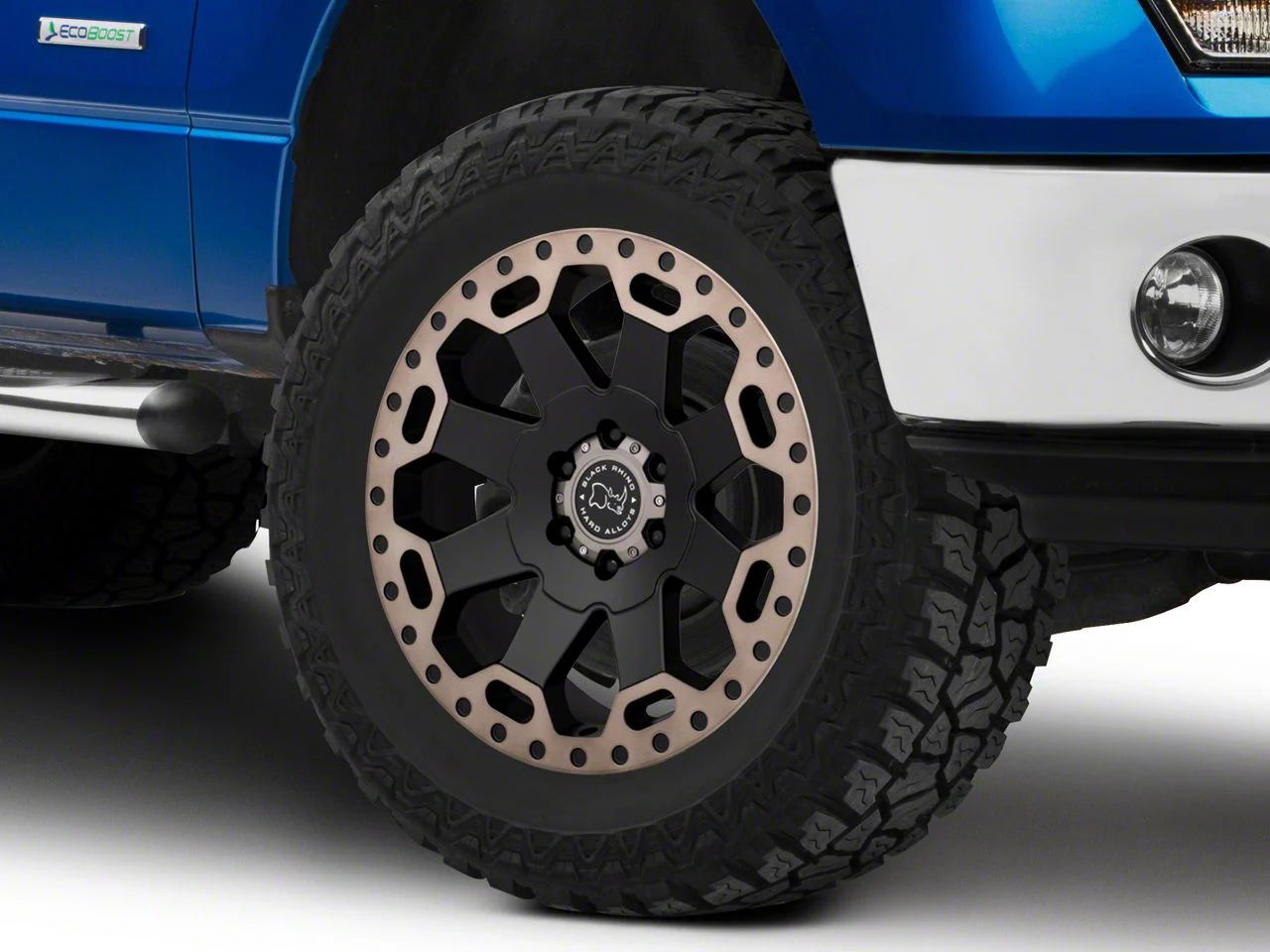 Black Rhino Warlord Matte Black with Machined Dark Tint Lip 6-Lug Wheel; 20x9; 12mm Offset (09-14 F-150)