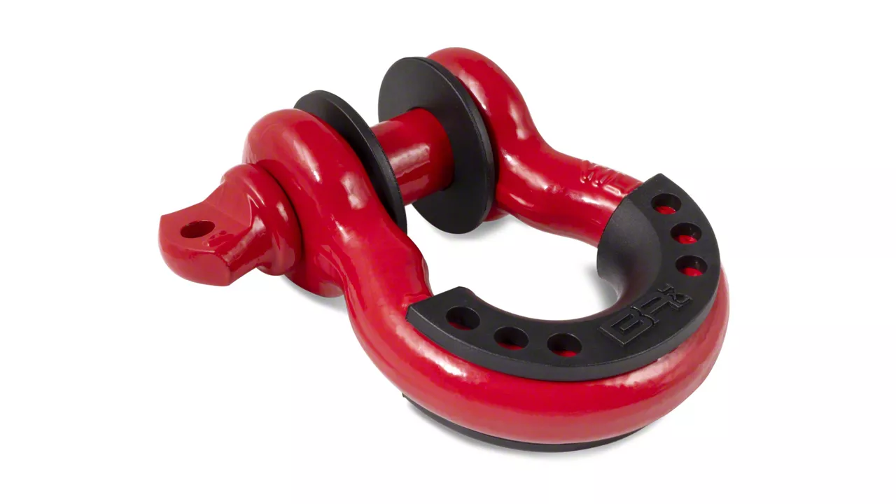 Body Armor 4x4 3/4-Inch D-Ring with Isolator; Red