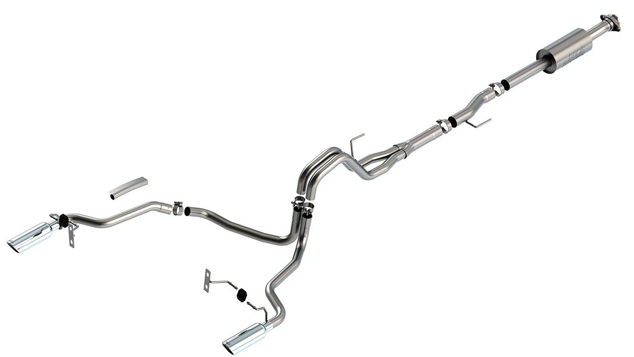 Borla S-Type Dual Exhaust System with Chrome Tips; Rear Exit (21-26 3.5L EcoBoost F-150 w/o Factory Dual Exhaust)