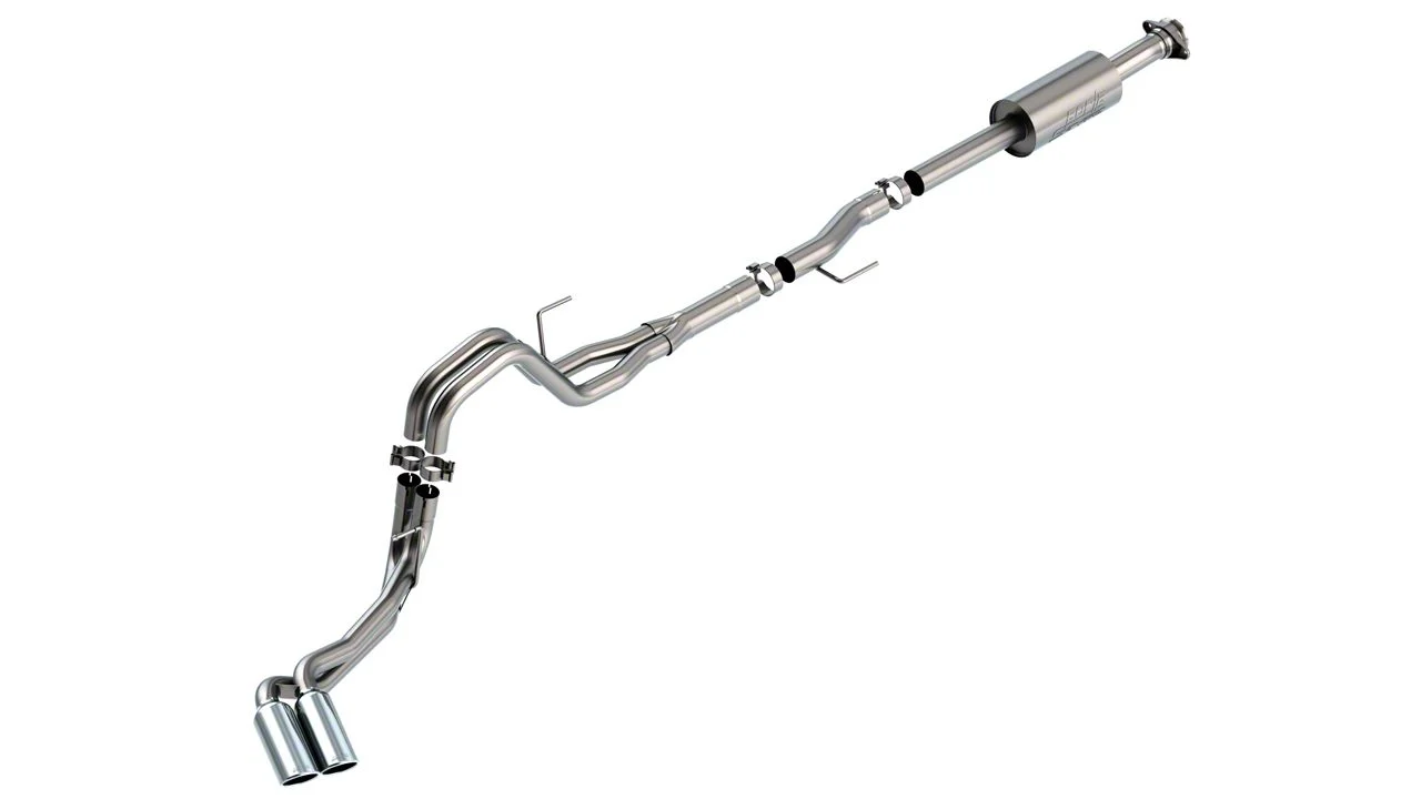 Borla S-Type Dual Exhaust System with Chrome Tips; Same Side Exit (21-26 3.5L EcoBoost F-150 w/o Factory Dual Exhaust)