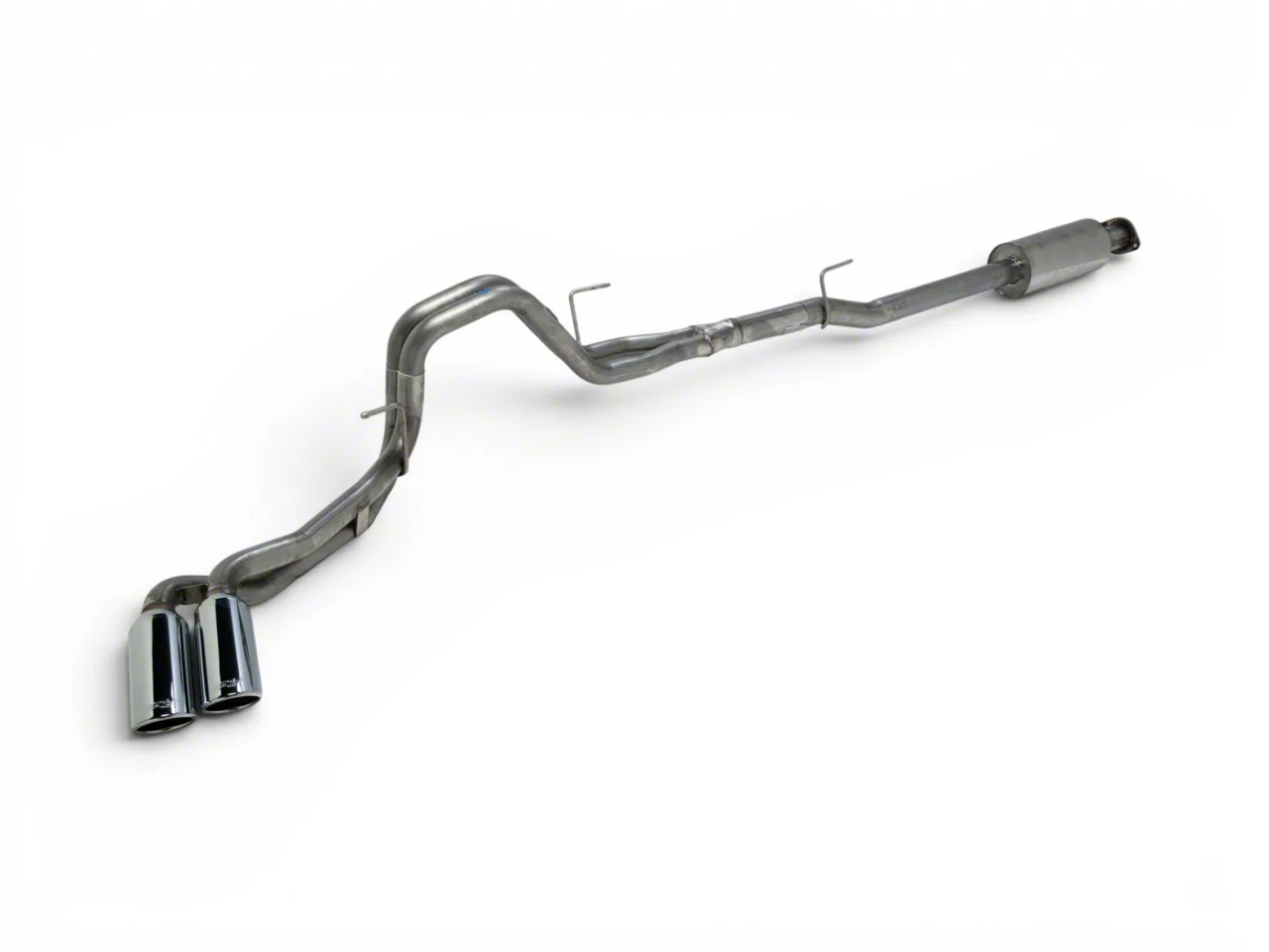 Borla ATAK Dual Exhaust System with Polished Tips; Same Side Exit (15-20 2.7L EcoBoost F-150)