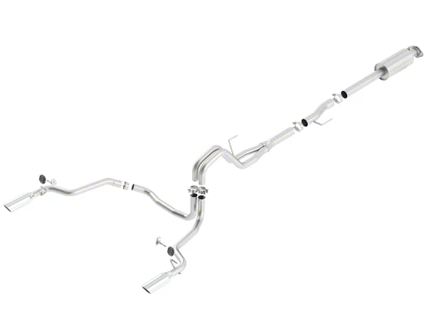 Borla ATAK Dual Exhaust System with Polished Tips; Rear Exit (15-20 3.5L EcoBoost F-150, Excluding Raptor & 19-20 F-150 Limited)