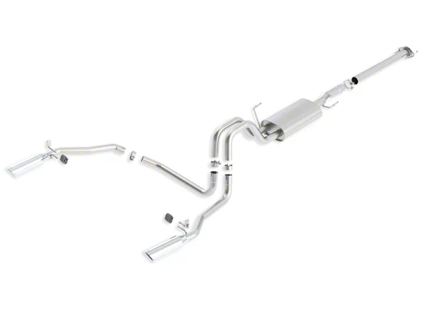 Borla ATAK Dual Exhaust System with Polished Tips; Rear Exit (11-14 5.0L F-150)