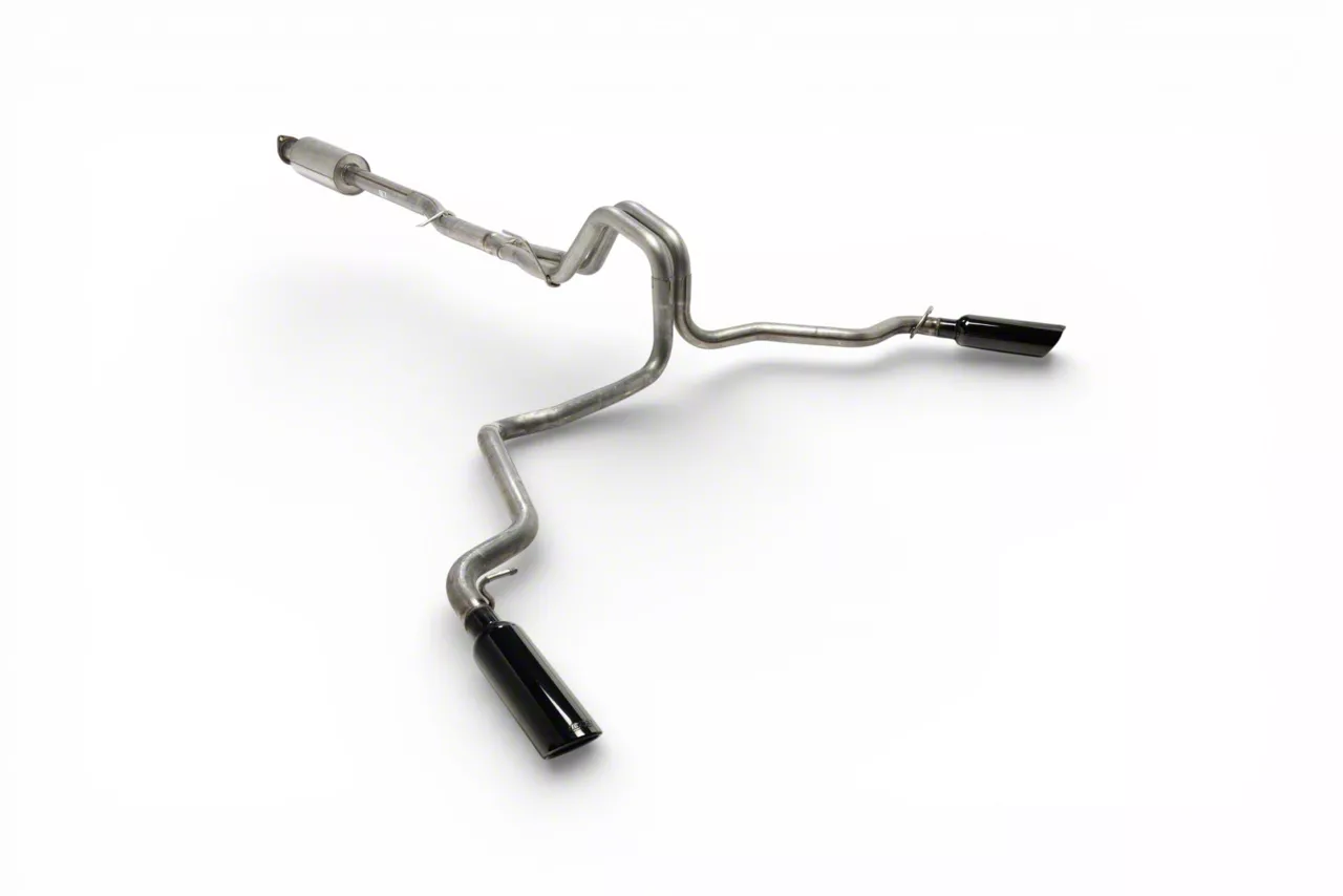Borla ATAK Dual Exhaust System with Black Chrome Tips; Rear Exit (21-26 5.0L F-150 w/o Factory Dual Exhaust)