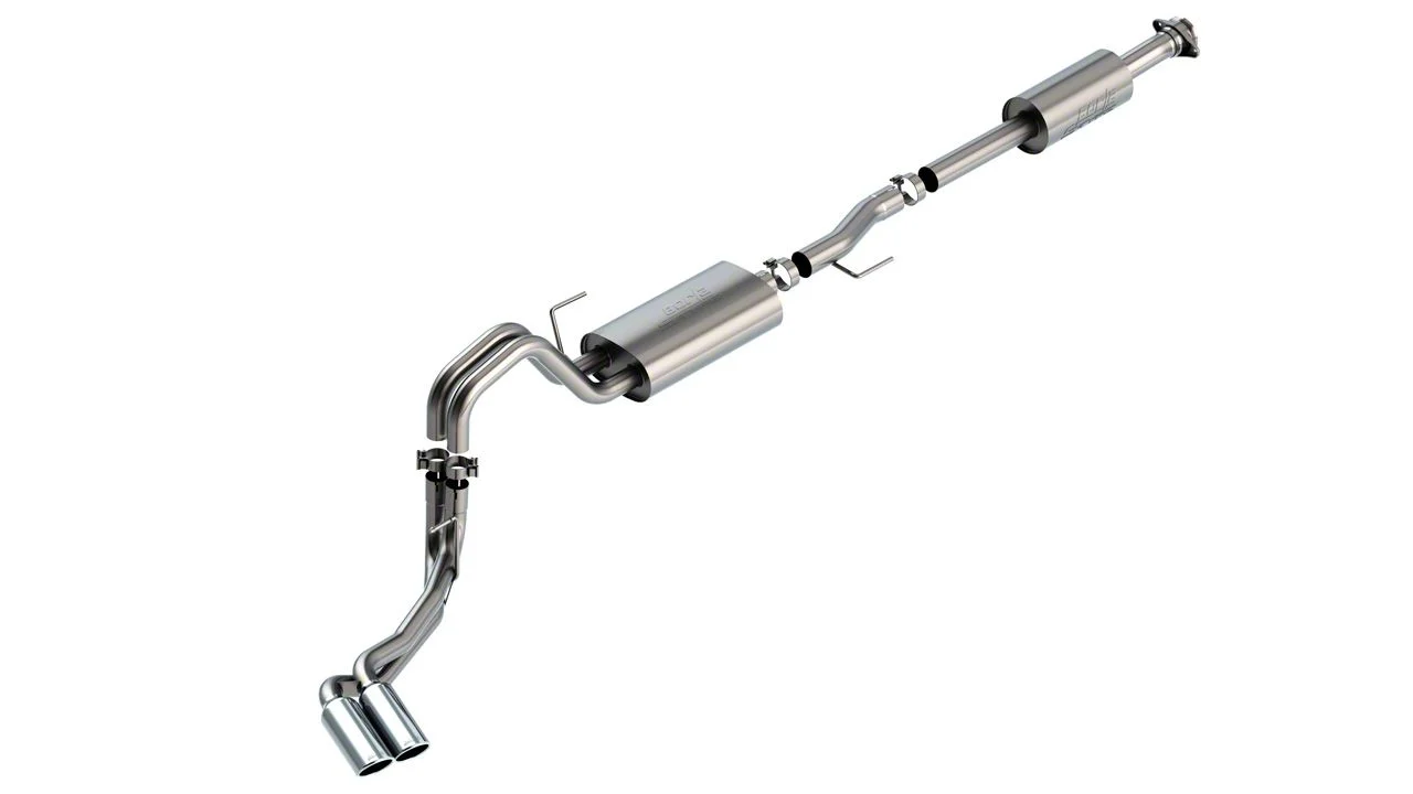 Borla S-Type Dual Exhaust System with Chrome Tips; Same Side Exit (21-26 3.3L F-150)