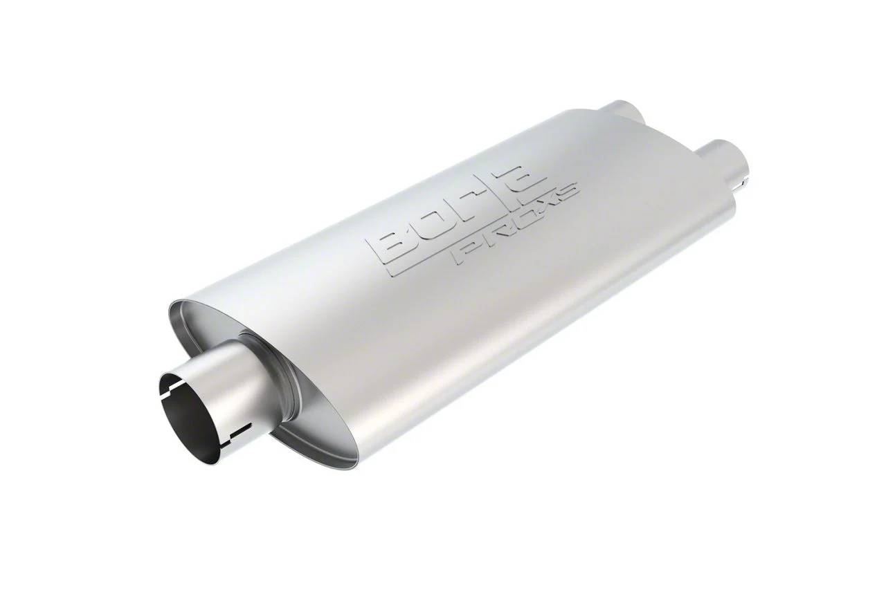 Borla Pro XS Center/Dual Oval Muffler; 3-Inch Inlet/2.50-Inch Outlet (Universal; Some Adaptation May Be Required)