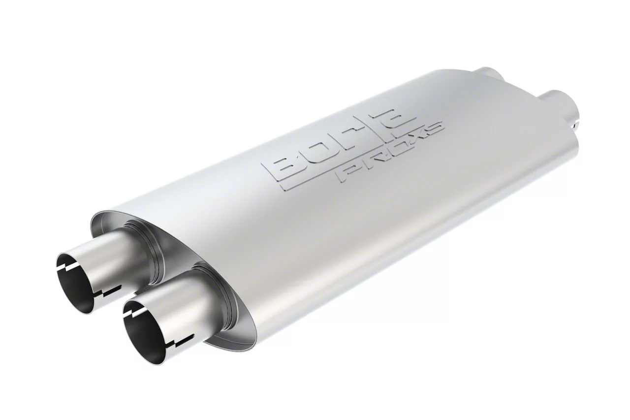 Borla Pro XS Dual/Dual Oval Muffler; 2.50-Inch Inlet/2.50-Inch Outlet (Universal; Some Adaptation May Be Required)
