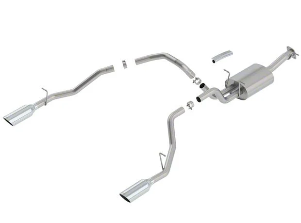 Borla Touring Dual Exhaust System with Chrome Tips; Rear Exit (19-24 5.7L RAM 1500)