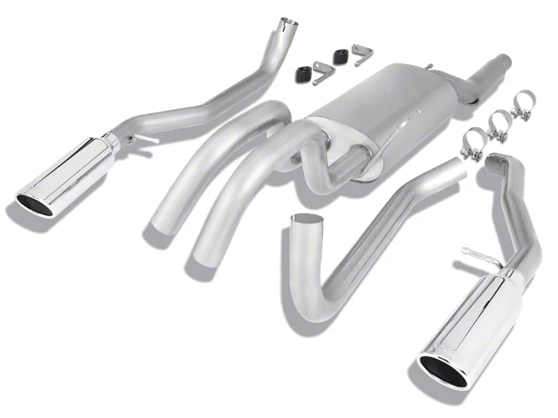 Borla S-Type Dual Exhaust System with Polished Tips; Rear Exit (11-14 3.5L EcoBoost F-150)