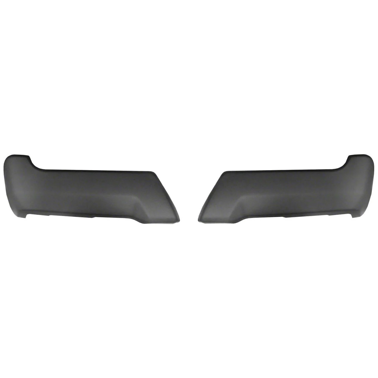 Rear Bumper Covers; Matte Black (17-19 F-350 Super Duty)