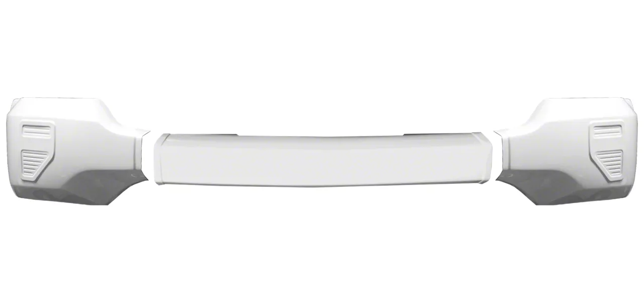 Front Bumper Cover without Fog Light Openings; Gloss White (16-18 Silverado 1500)