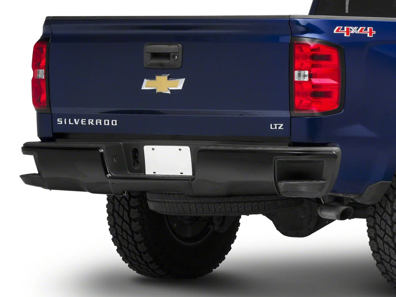 Rear Bumper Covers; Gloss Black (14-18 Silverado 1500)