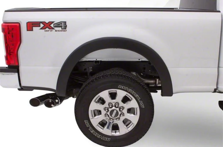 Bushwacker OE Style Fender Flares; Rear; Matte Black (17-22 F-350 Super Duty SRW)