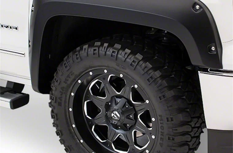 Bushwacker Pocket Style Fender Flares; Front; Matte Black (17-22 F-350 Super Duty)