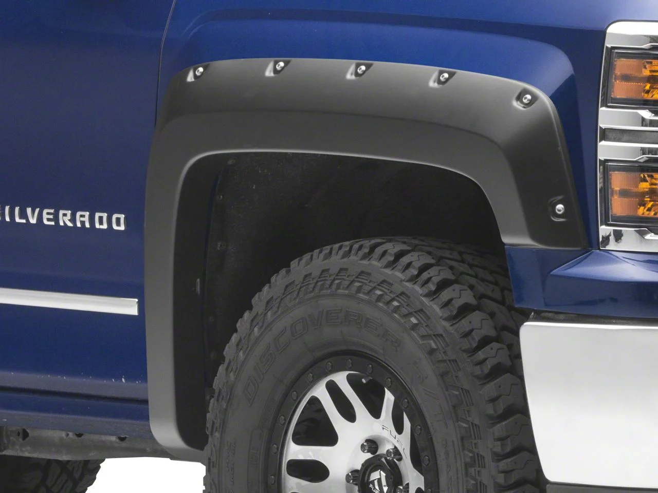 Bushwacker Pocket Style Fender Flares; Matte Black (14-18 Silverado 1500)
