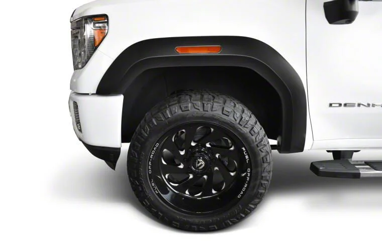Bushwacker Extend-A-Fender Flares; Front and Rear; Matte Black (20-26 Sierra 2500 HD)