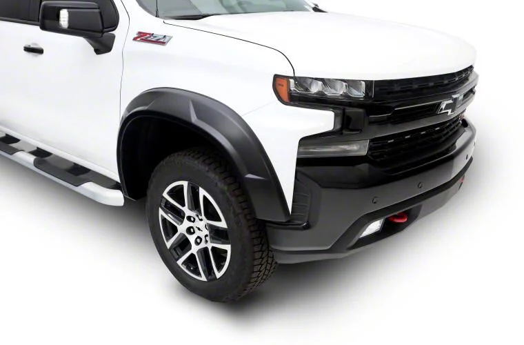 Bushwacker DRT Style Fender Flares; Front and Rear; Matte Black (20-26 Silverado 3500 HD)