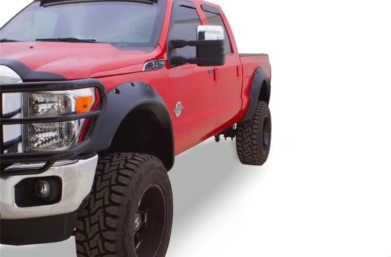 Bushwacker Cut-Out Fender Flares; Front; Matte Black (11-16 F-250 Super Duty)