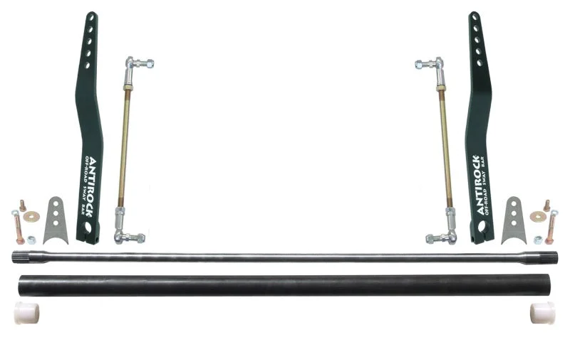 RockJock Antirock Sway Bar Kit Universal 32in Bar 20in Bent Steel Arms