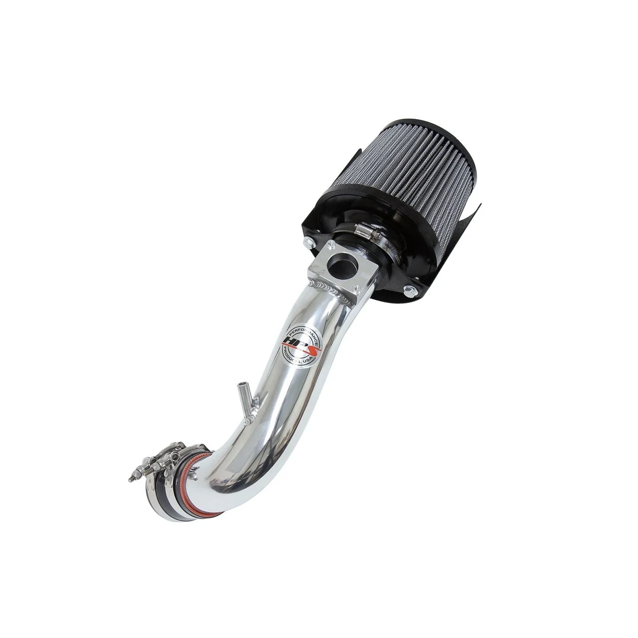 HPS Polish Shortram Air Intake + Heat Shield for 08-14 Mitsubishi Lancer 2.0L 2.4L NonTurbo w/ EGR Tube