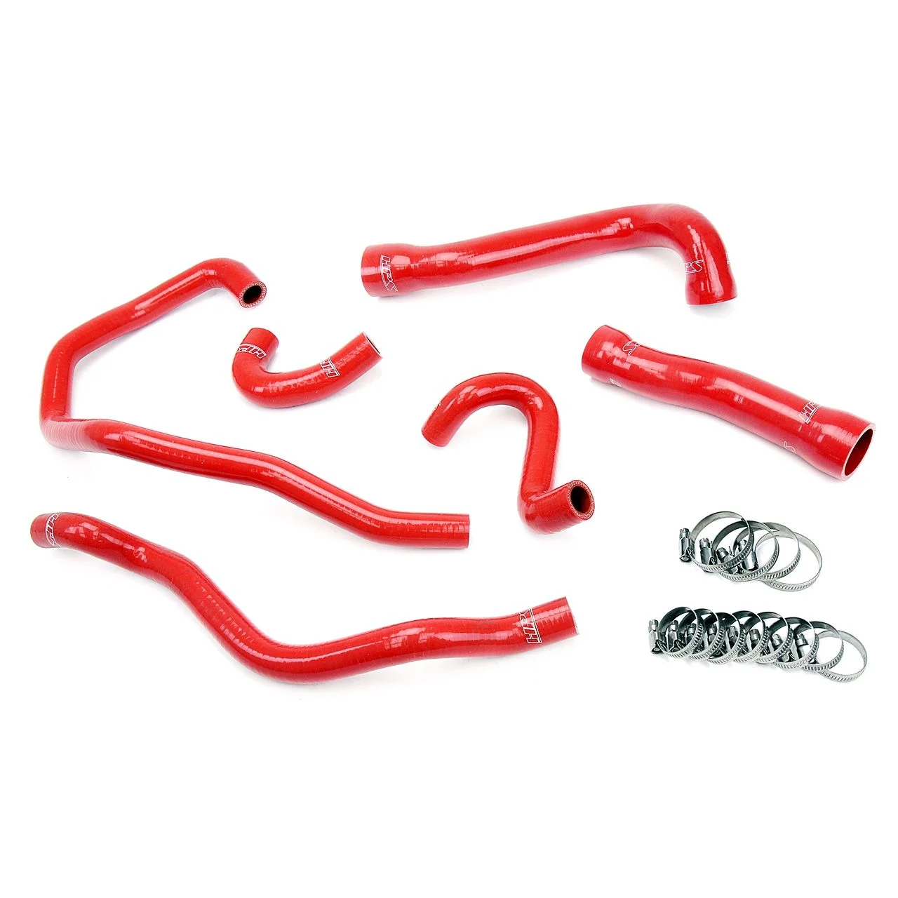 HPS Red Reinforced Silicone Radiator + Heater Hose Kit Coolant for BMW 01-06 E46 M3 Left Hand Drive