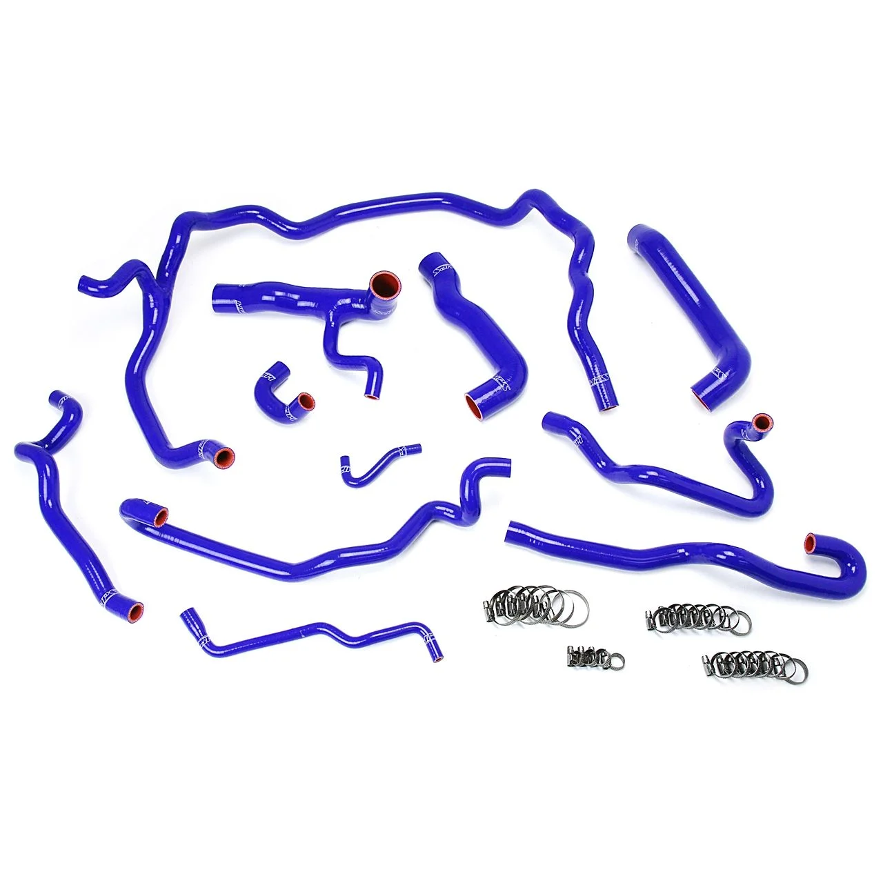 HPS Blue Reinforced Silicone Radiator + Heater Hose Kit Coolant for BMW 04-05 530i E60 Left Hand Drive