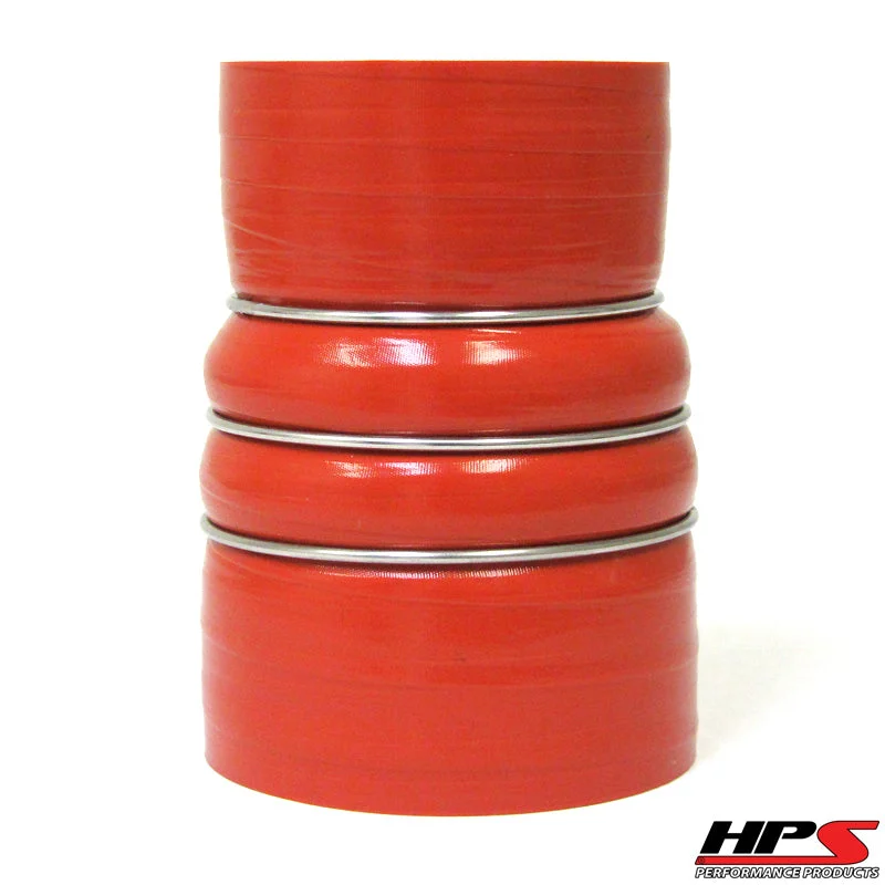 HPS 3.5" - 4" ID , 6" Long High Temp 4-ply Aramid Reinforced Silicone CAC Coupler Hose Hot Side (89mm - 102mm ID , 152mm Length)