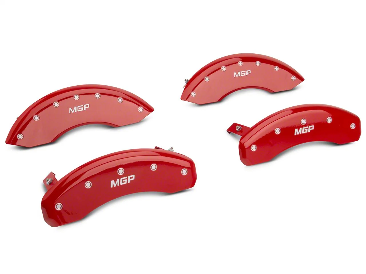 MGP Brake Caliper Covers with MGP Logo; Red; Front and Rear (04-08 F-150)
