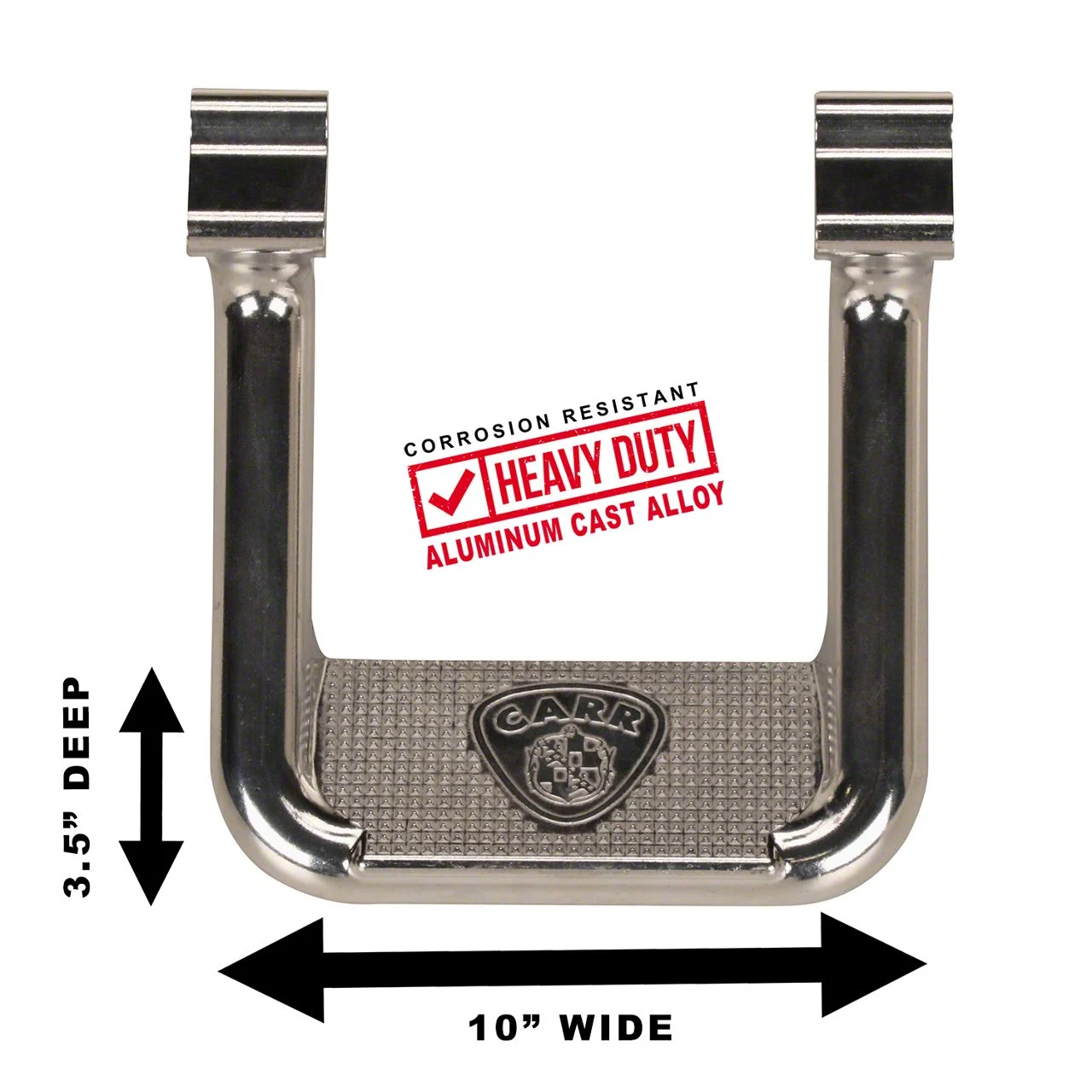 Hoop II Side Steps; Polished; Pair (07-19 Silverado 2500 HD)