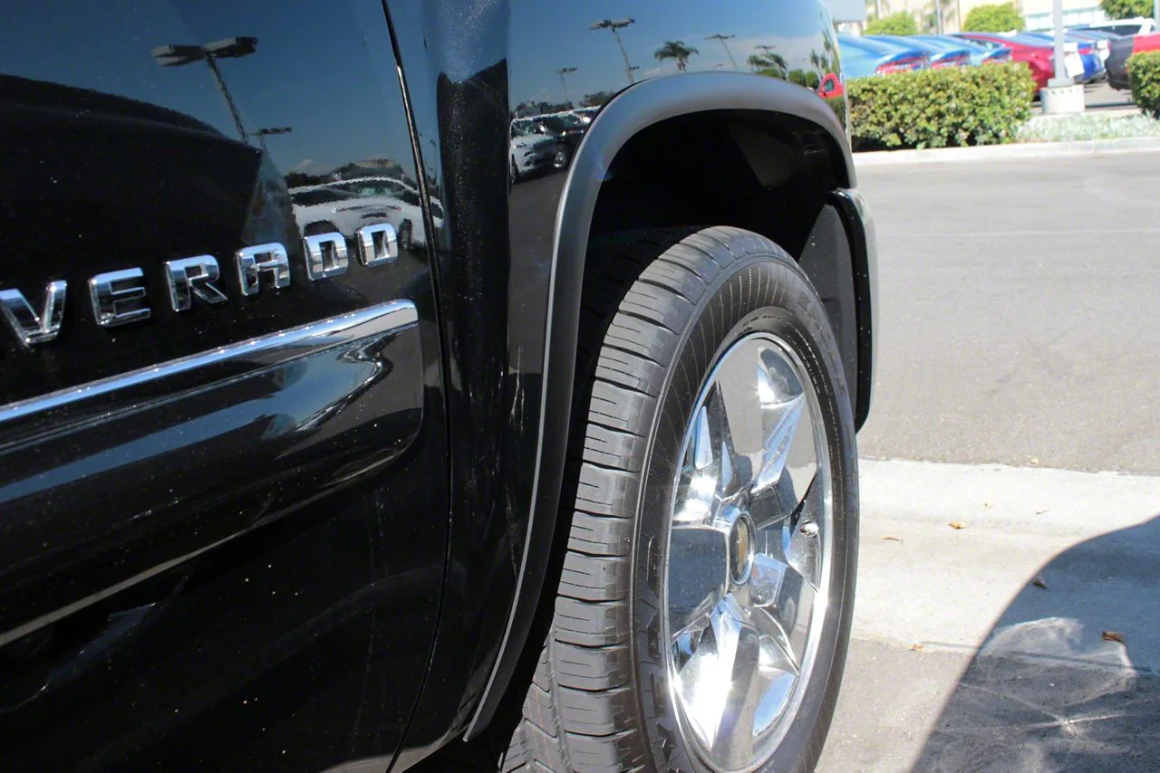 Stainless Steel Fender Trim; Matte Black (07-14 Silverado 2500 HD)