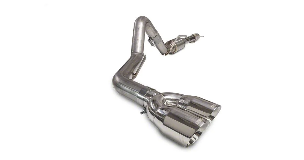 Carven Exhaust Progressive Series Single Exhaust System with Dual Polished Tips; Side Exit (10-18 5.3L Sierra 1500)