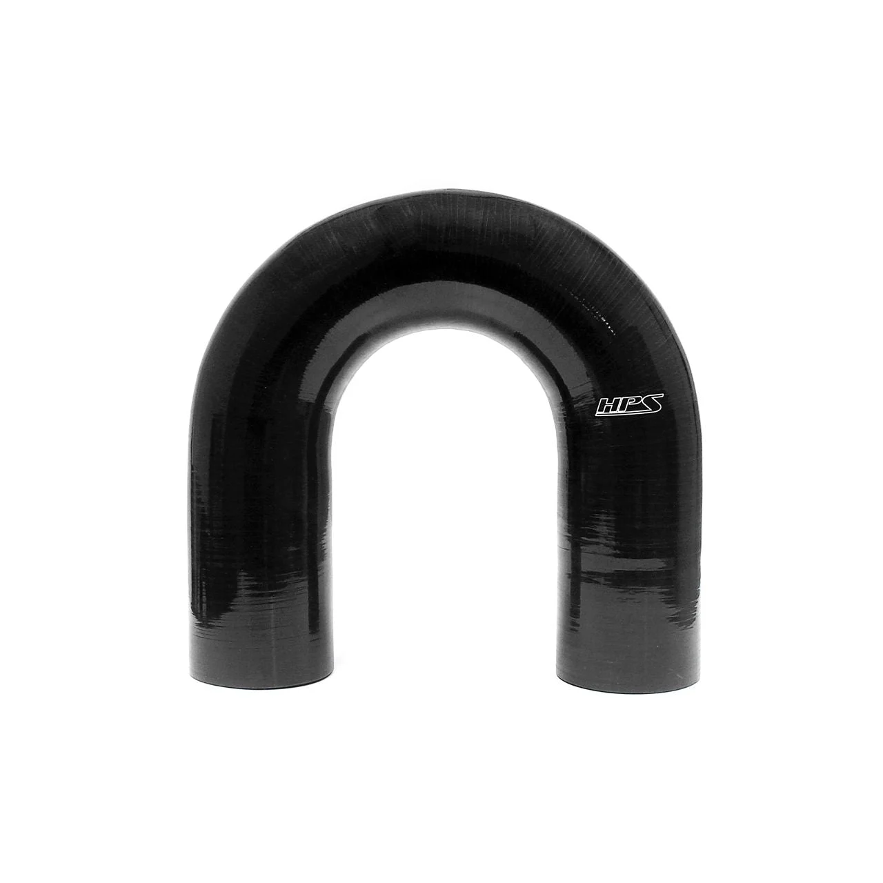 HPS 2-3/8" ID High Temp 4-ply Reinforced Silicone 180 Degree U Bend Elbow Coupler Hose Black (60mm ID)