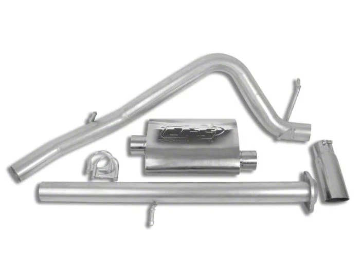 CGS Motorsports Aluminized Single Exhaust System; Side Exit (07-08 6.0L Silverado 1500)