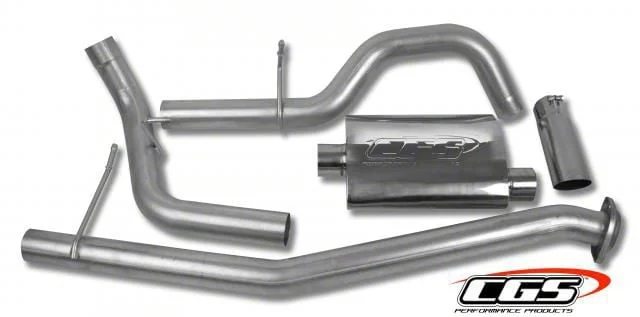 CGS Motorsports Stainless Single Exhaust System; Side Exit (02-06 4.8L Silverado 1500)