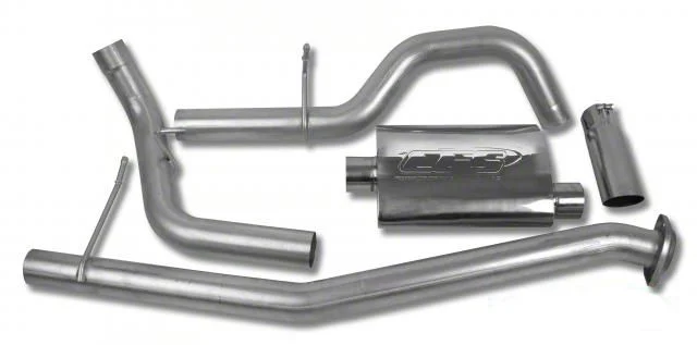CGS Motorsports Stainless Single Exhaust System; Side Exit (02-06 5.3L Silverado 1500)