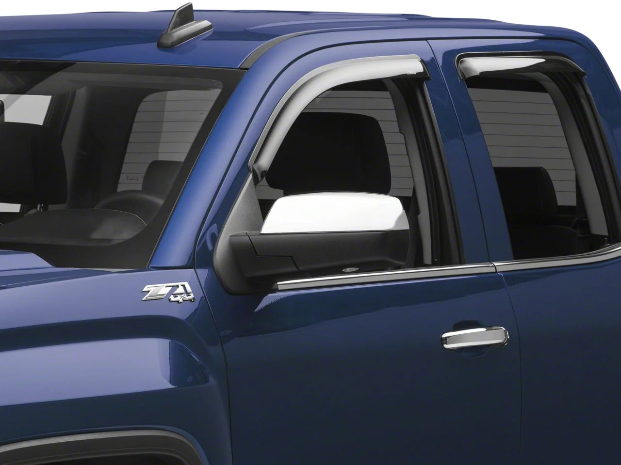 RedRock Top Half Standard Mirror Covers; Chrome (14-18 Sierra 1500)