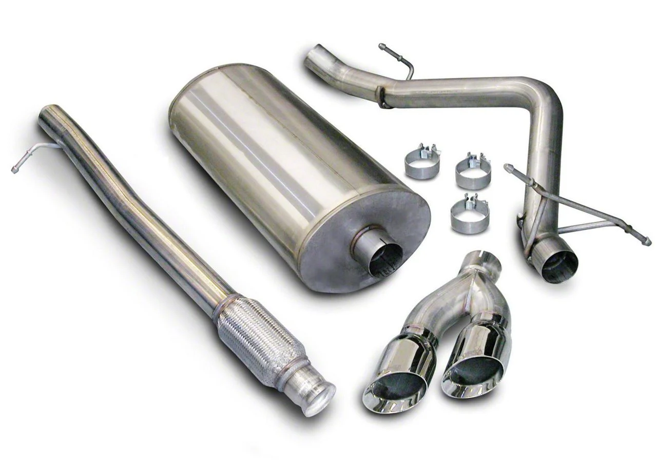 Corsa Performance Sport Single Exhaust System with Twin Polished Tips; Side Exit (10-13 6.0L Hybrid Silverado 1500)