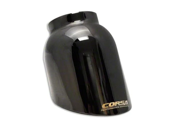 Corsa Performance Sport Dual Exhaust System with Black Tips; Rear Exit (14-18 5.3L Silverado 1500)