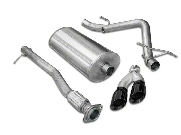 Corsa Performance Sport Single Exhaust System with Twin Black Tips; Side Exit (10-13 6.2L Sierra 1500)